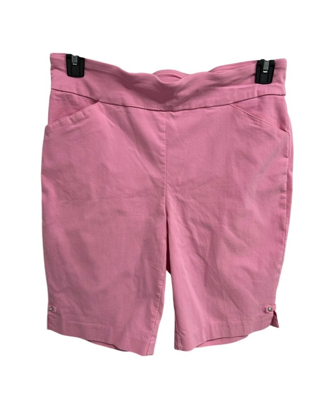 Coral Bay 14P Pink Shorts Side Button Accents Pull On Coastal Summer Petite